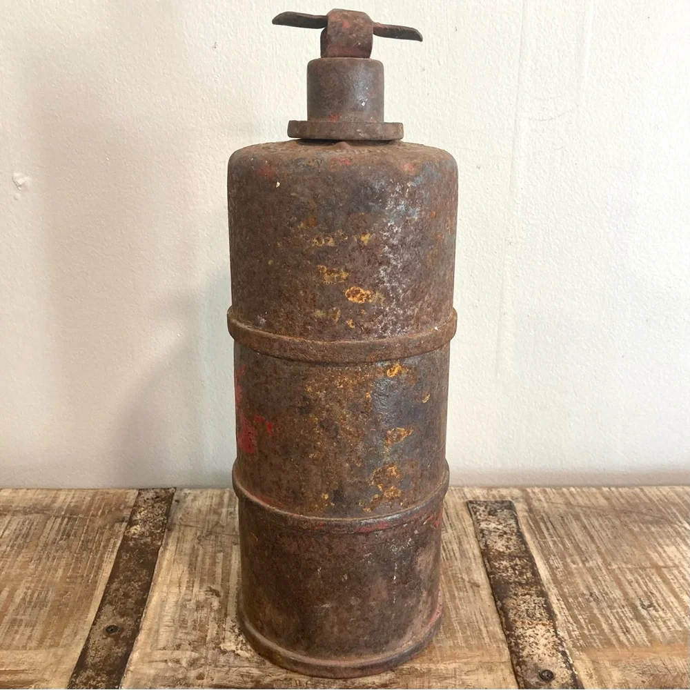 3 Vintage Bolser Corporation Roadside Flares Rusty Metal Decor Stackable